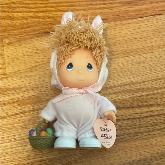 Precious Moments Easter Vintage Pink and Blue collectible Dolls with Accessories - Picture 2 of 5